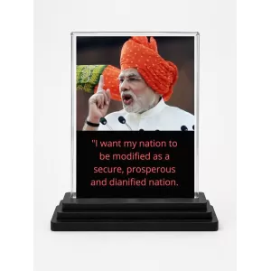 Narendra Modi Acrylic Car Dashboard Showpiece | Double-Sided Narendra Modi Photo Stand | 3 X 4 Inch Photo | Transparent Acrylic Frame With Black Base | Car Dashboard, Office & Table Decor (F71136) Narendra Modi Acrylic Car Dashboard Showpiece | Double-Sided Narendra Modi Photo Stand | 3 X 4 Inch Photo | Transparent Acrylic Frame With Black Base | Car Dashboard, Office & Table Decor (F71136)