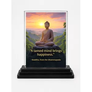 Gautama Buddha Acrylic Car Dashboard Showpiece | Double-Sided Gautama Buddha Photo Stand | 3 X 4 Inch Photo | Transparent Acrylic Frame With Black Base | Car Dashboard, Office & Table Decor (F71138) Gautama Buddha Acrylic Car Dashboard Showpiece | Double-Sided Gautama Buddha Photo Stand | 3 X 4 Inch Photo | Transparent Acrylic Frame With Black Base | Car Dashboard, Office & Table Decor (F71138)