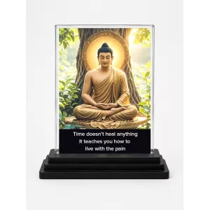 Gautama Buddha Acrylic Car Dashboard Showpiece | Double-Sided Gautama Buddha Photo Stand | 3 X 4 Inch Photo | Transparent Acrylic Frame With Black Base | Car Dashboard, Office & Table Decor (F71141) Gautama Buddha Acrylic Car Dashboard Showpiece | Double-Sided Gautama Buddha Photo Stand | 3 X 4 Inch Photo | Transparent Acrylic Frame With Black Base | Car Dashboard, Office & Table Decor (F71141)