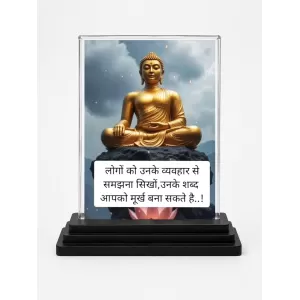 Gautama Buddha Acrylic Car Dashboard Showpiece | Double-Sided Gautama Buddha Photo Stand | 3 X 4 Inch Photo | Transparent Acrylic Frame With Black Base | Car Dashboard, Office & Table Decor (F71147) Gautama Buddha Acrylic Car Dashboard Showpiece | Double-Sided Gautama Buddha Photo Stand | 3 X 4 Inch Photo | Transparent Acrylic Frame With Black Base | Car Dashboard, Office & Table Decor (F71147)