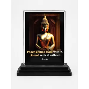 Gautama Buddha Acrylic Car Dashboard Showpiece | Double-Sided Gautama Buddha Photo Stand | 3 X 4 Inch Photo | Transparent Acrylic Frame With Black Base | Car Dashboard, Office & Table Decor (F71153) Gautama Buddha Acrylic Car Dashboard Showpiece | Double-Sided Gautama Buddha Photo Stand | 3 X 4 Inch Photo | Transparent Acrylic Frame With Black Base | Car Dashboard, Office & Table Decor (F71153)