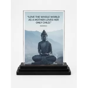Gautama Buddha Acrylic Car Dashboard Showpiece | Double-Sided Gautama Buddha Photo Stand | 3 X 4 Inch Photo | Transparent Acrylic Frame With Black Base | Car Dashboard, Office & Table Decor (F71157) Gautama Buddha Acrylic Car Dashboard Showpiece | Double-Sided Gautama Buddha Photo Stand | 3 X 4 Inch Photo | Transparent Acrylic Frame With Black Base | Car Dashboard, Office & Table Decor (F71157)