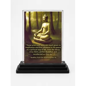 Gautama Buddha Acrylic Car Dashboard Showpiece | Double-Sided Gautama Buddha Photo Stand | 3 X 4 Inch Photo | Transparent Acrylic Frame With Black Base | Car Dashboard, Office & Table Decor (F71161) Gautama Buddha Acrylic Car Dashboard Showpiece | Double-Sided Gautama Buddha Photo Stand | 3 X 4 Inch Photo | Transparent Acrylic Frame With Black Base | Car Dashboard, Office & Table Decor (F71161)