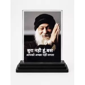 Osho Acrylic Car Dashboard Showpiece | Double-Sided Osho Photo Stand | 3 X 4 Inch Photo | Transparent Acrylic Frame With Black Base | Car Dashboard, Office & Table Decor (F71198) Osho Acrylic Car Dashboard Showpiece | Double-Sided Osho Photo Stand | 3 X 4 Inch Photo | Transparent Acrylic Frame With Black Base | Car Dashboard, Office & Table Decor (F71198)