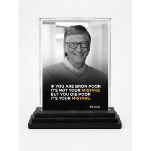 Bill Gates Acrylic Car Dashboard Showpiece | Double-Sided Bill Gates Photo Stand | 3 X 4 Inch Photo | Transparent Acrylic Frame With Black Base | Car Dashboard, Office & Table Decor (F71201) Bill Gates Acrylic Car Dashboard Showpiece | Double-Sided Bill Gates Photo Stand | 3 X 4 Inch Photo | Transparent Acrylic Frame With Black Base | Car Dashboard, Office & Table Decor (F71201)