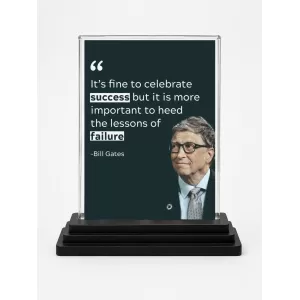 Bill Gates Acrylic Car Dashboard Showpiece | Double-Sided Bill Gates Photo Stand | 3 X 4 Inch Photo | Transparent Acrylic Frame With Black Base | Car Dashboard, Office & Table Decor (F71203) Bill Gates Acrylic Car Dashboard Showpiece | Double-Sided Bill Gates Photo Stand | 3 X 4 Inch Photo | Transparent Acrylic Frame With Black Base | Car Dashboard, Office & Table Decor (F71203)