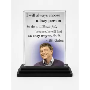 Bill Gates Acrylic Car Dashboard Showpiece | Double-Sided Bill Gates Photo Stand | 3 X 4 Inch Photo | Transparent Acrylic Frame With Black Base | Car Dashboard, Office & Table Decor (F71205) Bill Gates Acrylic Car Dashboard Showpiece | Double-Sided Bill Gates Photo Stand | 3 X 4 Inch Photo | Transparent Acrylic Frame With Black Base | Car Dashboard, Office & Table Decor (F71205)