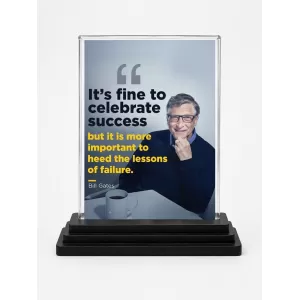 Bill Gates Acrylic Car Dashboard Showpiece | Double-Sided Bill Gates Photo Stand | 3 X 4 Inch Photo | Transparent Acrylic Frame With Black Base | Car Dashboard, Office & Table Decor (F71206) Bill Gates Acrylic Car Dashboard Showpiece | Double-Sided Bill Gates Photo Stand | 3 X 4 Inch Photo | Transparent Acrylic Frame With Black Base | Car Dashboard, Office & Table Decor (F71206)