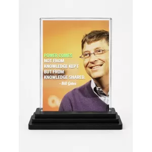 Bill Gates Acrylic Car Dashboard Showpiece | Double-Sided Bill Gates Photo Stand | 3 X 4 Inch Photo | Transparent Acrylic Frame With Black Base | Car Dashboard, Office & Table Decor (F71208) Bill Gates Acrylic Car Dashboard Showpiece | Double-Sided Bill Gates Photo Stand | 3 X 4 Inch Photo | Transparent Acrylic Frame With Black Base | Car Dashboard, Office & Table Decor (F71208)