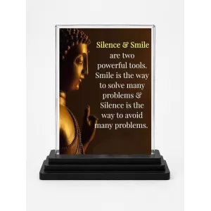 Gautama Buddha Acrylic Car Dashboard Showpiece | Double-Sided Gautama Buddha Photo Stand | 3 X 4 Inch Photo | Transparent Acrylic Frame With Black Base | Car Dashboard, Office & Table Decor (F71241) Gautama Buddha Acrylic Car Dashboard Showpiece | Double-Sided Gautama Buddha Photo Stand | 3 X 4 Inch Photo | Transparent Acrylic Frame With Black Base | Car Dashboard, Office & Table Decor (F71241)