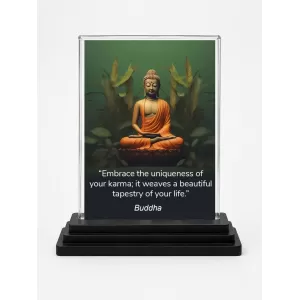 Gautama Buddha Acrylic Car Dashboard Showpiece | Double-Sided Gautama Buddha Photo Stand | 3 X 4 Inch Photo | Transparent Acrylic Frame With Black Base | Car Dashboard, Office & Table Decor (F71249) Gautama Buddha Acrylic Car Dashboard Showpiece | Double-Sided Gautama Buddha Photo Stand | 3 X 4 Inch Photo | Transparent Acrylic Frame With Black Base | Car Dashboard, Office & Table Decor (F71249)