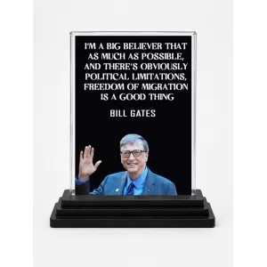 Bill Gates Acrylic Car Dashboard Showpiece | Double-Sided Bill Gates Photo Stand | 3 X 4 Inch Photo | Transparent Acrylic Frame With Black Base | Car Dashboard, Office & Table Decor (F71250) Bill Gates Acrylic Car Dashboard Showpiece | Double-Sided Bill Gates Photo Stand | 3 X 4 Inch Photo | Transparent Acrylic Frame With Black Base | Car Dashboard, Office & Table Decor (F71250)