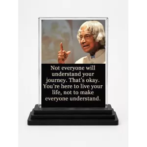 Abdul Kalam Acrylic Car Dashboard Showpiece | Double-Sided Abdul Kalam Photo Stand | 3 X 4 Inch Photo | Transparent Acrylic Frame With Black Base | Car Dashboard, Office & Table Decor (F71251) Abdul Kalam Acrylic Car Dashboard Showpiece | Double-Sided Abdul Kalam Photo Stand | 3 X 4 Inch Photo | Transparent Acrylic Frame With Black Base | Car Dashboard, Office & Table Decor (F71251)