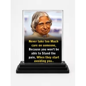 Abdul Kalam Acrylic Car Dashboard Showpiece | Double-Sided Abdul Kalam Photo Stand | 3 X 4 Inch Photo | Transparent Acrylic Frame With Black Base | Car Dashboard, Office & Table Decor (F71257) Abdul Kalam Acrylic Car Dashboard Showpiece | Double-Sided Abdul Kalam Photo Stand | 3 X 4 Inch Photo | Transparent Acrylic Frame With Black Base | Car Dashboard, Office & Table Decor (F71257)