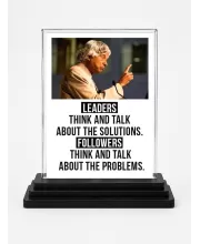 Abdul Kalam Acrylic Car Dashboard Showpiece | Double-Sided Abdul Kalam Photo Stand | 3 X 4 Inch Photo | Transparent Acrylic Frame With Black Base | Car Dashboard, Office & Table Decor (F71262)