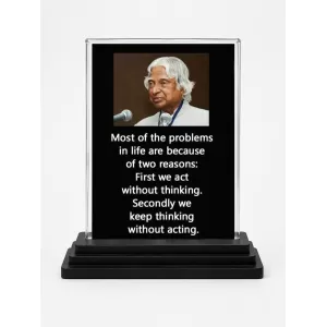 Abdul Kalam Acrylic Car Dashboard Showpiece | Double-Sided Abdul Kalam Photo Stand | 3 X 4 Inch Photo | Transparent Acrylic Frame With Black Base | Car Dashboard, Office & Table Decor (F71266) Abdul Kalam Acrylic Car Dashboard Showpiece | Double-Sided Abdul Kalam Photo Stand | 3 X 4 Inch Photo | Transparent Acrylic Frame With Black Base | Car Dashboard, Office & Table Decor (F71266)