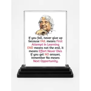 Abdul Kalam Acrylic Car Dashboard Showpiece | Double-Sided Abdul Kalam Photo Stand | 3 X 4 Inch Photo | Transparent Acrylic Frame With Black Base | Car Dashboard, Office & Table Decor (F71283) Abdul Kalam Acrylic Car Dashboard Showpiece | Double-Sided Abdul Kalam Photo Stand | 3 X 4 Inch Photo | Transparent Acrylic Frame With Black Base | Car Dashboard, Office & Table Decor (F71283)