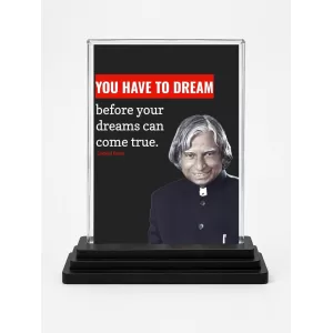 Abdul Kalam Acrylic Car Dashboard Showpiece | Double-Sided Abdul Kalam Photo Stand | 3 X 4 Inch Photo | Transparent Acrylic Frame With Black Base | Car Dashboard, Office & Table Decor (F71287) Abdul Kalam Acrylic Car Dashboard Showpiece | Double-Sided Abdul Kalam Photo Stand | 3 X 4 Inch Photo | Transparent Acrylic Frame With Black Base | Car Dashboard, Office & Table Decor (F71287)