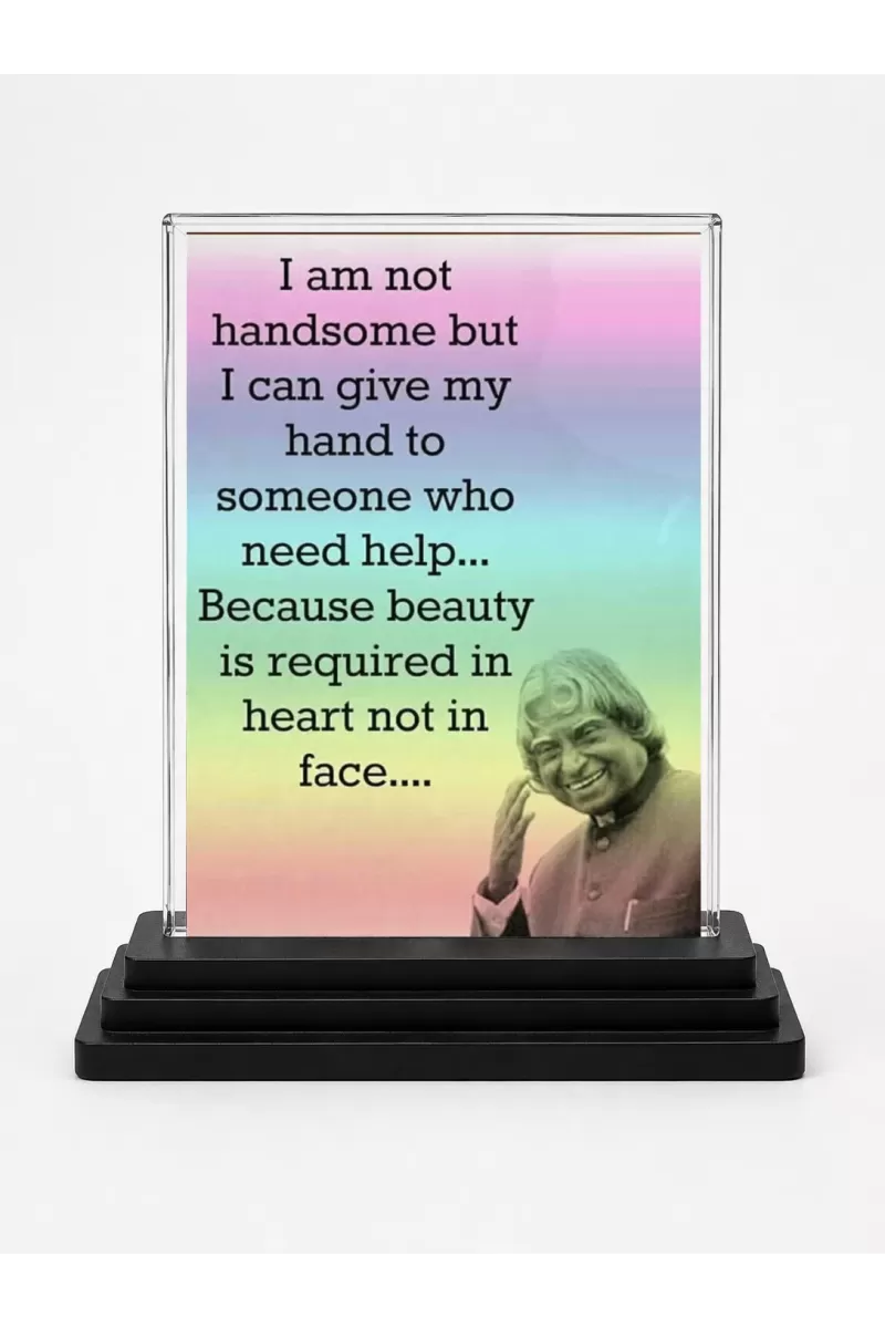 Betty White Acrylic Car Dashboard Showpiece | Double-Sided Betty White Photo Stand | 3 X 4 Inch Photo | Transparent Acrylic Frame With Black Base | Car Dashboard, Office & Table Decor (F71294)
