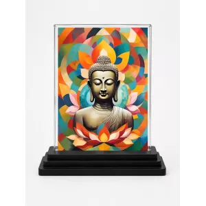 The Buddha Acrylic Car Dashboard Showpiece | Double-Sided The Buddha Photo Stand | 3 X 4 Inch Photo | Transparent Acrylic Frame With Black Base | Car Dashboard, Office & Table Decor (F71306) The Buddha Acrylic Car Dashboard Showpiece | Double-Sided The Buddha Photo Stand | 3 X 4 Inch Photo | Transparent Acrylic Frame With Black Base | Car Dashboard, Office & Table Decor (F71306)