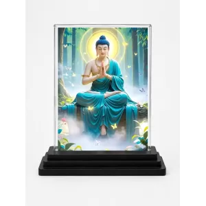 Gautama Buddha Acrylic Car Dashboard Showpiece | Double-Sided Gautama Buddha Photo Stand | 3 X 4 Inch Photo | Transparent Acrylic Frame With Black Base | Car Dashboard, Office & Table Decor (F71309) Gautama Buddha Acrylic Car Dashboard Showpiece | Double-Sided Gautama Buddha Photo Stand | 3 X 4 Inch Photo | Transparent Acrylic Frame With Black Base | Car Dashboard, Office & Table Decor (F71309)