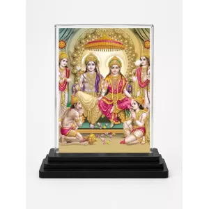 Lord Ram Darbar Acrylic Car Dashboard Showpiece | Double-Sided Lord Ram Darbar Photo Stand | 3 X 4 Inch Photo | Transparent Acrylic Frame With Black Base | Car Dashboard, Office & Table Decor (F71312) Lord Ram Darbar Acrylic Car Dashboard Showpiece | Double-Sided Lord Ram Darbar Photo Stand | 3 X 4 Inch Photo | Transparent Acrylic Frame With Black Base | Car Dashboard, Office & Table Decor (F71312)