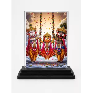Lord Jagannatha Acrylic Car Dashboard Showpiece | Double-Sided Lord Jagannatha Photo Stand | 3 X 4 Inch Photo | Transparent Acrylic Frame With Black Base | Car Dashboard, Office & Table Decor (F71314) Lord Jagannatha Acrylic Car Dashboard Showpiece | Double-Sided Lord Jagannatha Photo Stand | 3 X 4 Inch Photo | Transparent Acrylic Frame With Black Base | Car Dashboard, Office & Table Decor (F71314)