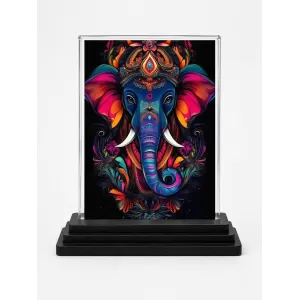 Ganesha Acrylic Car Dashboard Showpiece | Double-Sided Ganesha Photo Stand | 3 X 4 Inch Photo | Transparent Acrylic Frame With Black Base | Car Dashboard, Office & Table Decor (F71317) Ganesha Acrylic Car Dashboard Showpiece | Double-Sided Ganesha Photo Stand | 3 X 4 Inch Photo | Transparent Acrylic Frame With Black Base | Car Dashboard, Office & Table Decor (F71317)