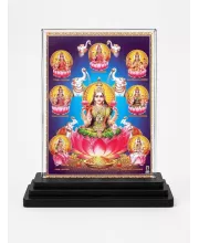 Dhanya Lord Ganesha Acrylic Car Dashboard Showpiece | Double-Sided Dhanya Lord Ganesha Photo Stand | 3 X 4 Inch Photo | Transparent Acrylic Frame With Black Base | Car Dashboard, Office & Table Decor (F71321)