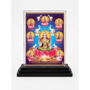 Dhanya Lord Ganesha Acrylic Car Dashboard Showpiece | Double-Sided Dhanya Lord Ganesha Photo Stand | 3 X 4 Inch Photo | Transparent Acrylic Frame With Black Base | Car Dashboard, Office & Table Decor (F71321)