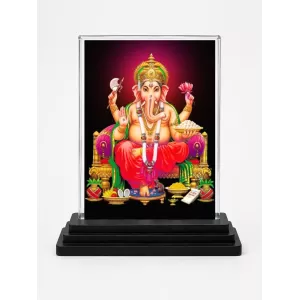 Ganesha Acrylic Car Dashboard Showpiece | Double-Sided Ganesha Photo Stand | 3 X 4 Inch Photo | Transparent Acrylic Frame With Black Base | Car Dashboard, Office & Table Decor (F71323) Ganesha Acrylic Car Dashboard Showpiece | Double-Sided Ganesha Photo Stand | 3 X 4 Inch Photo | Transparent Acrylic Frame With Black Base | Car Dashboard, Office & Table Decor (F71323)