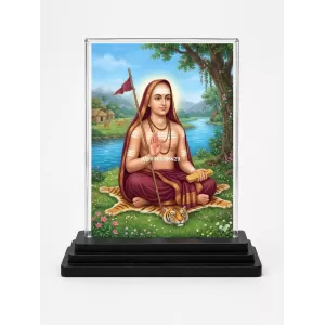 Adi Shankara Acrylic Car Dashboard Showpiece | Double-Sided Adi Shankara Photo Stand | 3 X 4 Inch Photo | Transparent Acrylic Frame With Black Base | Car Dashboard, Office & Table Decor (F71331) Adi Shankara Acrylic Car Dashboard Showpiece | Double-Sided Adi Shankara Photo Stand | 3 X 4 Inch Photo | Transparent Acrylic Frame With Black Base | Car Dashboard, Office & Table Decor (F71331)
