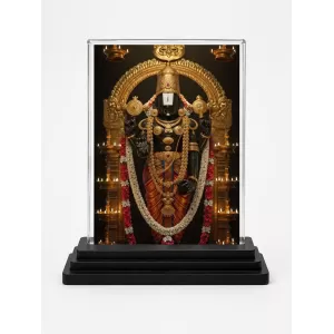 Venkateswara Acrylic Car Dashboard Showpiece | Double-Sided Venkateswara Photo Stand | 3 X 4 Inch Photo | Transparent Acrylic Frame With Black Base | Car Dashboard, Office & Table Decor (F71335) Venkateswara Acrylic Car Dashboard Showpiece | Double-Sided Venkateswara Photo Stand | 3 X 4 Inch Photo | Transparent Acrylic Frame With Black Base | Car Dashboard, Office & Table Decor (F71335)