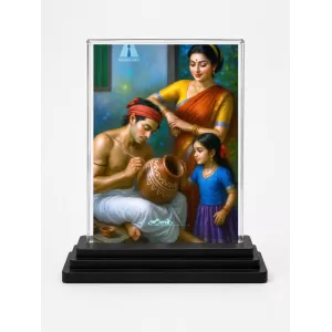 Village Paiting Acrylic Car Dashboard Showpiece | Double-Sided Village Paiting Photo Stand | 3 X 4 Inch Photo | Transparent Acrylic Frame With Black Base | Car Dashboard, Office & Table Decor (F71339) Village Paiting Acrylic Car Dashboard Showpiece | Double-Sided Village Paiting Photo Stand | 3 X 4 Inch Photo | Transparent Acrylic Frame With Black Base | Car Dashboard, Office & Table Decor (F71339)