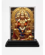 Hanuman Acrylic Car Dashboard Showpiece | Double-Sided Hanuman Photo Stand | 3 X 4 Inch Photo | Transparent Acrylic Frame With Black Base | Car Dashboard, Office & Table Decor (F71354)