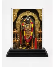 Shiva Acrylic Car Dashboard Showpiece | Double-Sided Shiva Photo Stand | 3 X 4 Inch Photo | Transparent Acrylic Frame With Black Base | Car Dashboard, Office & Table Decor (F71361)