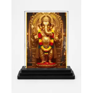 Lord Ganesha Acrylic Car Dashboard Showpiece | Double-Sided Lord Ganesha Photo Stand | 3 X 4 Inch Photo | Transparent Acrylic Frame With Black Base | Car Dashboard, Office & Table Decor (F71365) Lord Ganesha Acrylic Car Dashboard Showpiece | Double-Sided Lord Ganesha Photo Stand | 3 X 4 Inch Photo | Transparent Acrylic Frame With Black Base | Car Dashboard, Office & Table Decor (F71365)