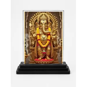 Lord Ganesha Acrylic Car Dashboard Showpiece | Double-Sided Lord Ganesha Photo Stand | 3 X 4 Inch Photo | Transparent Acrylic Frame With Black Base | Car Dashboard, Office & Table Decor (F71367) Lord Ganesha Acrylic Car Dashboard Showpiece | Double-Sided Lord Ganesha Photo Stand | 3 X 4 Inch Photo | Transparent Acrylic Frame With Black Base | Car Dashboard, Office & Table Decor (F71367)