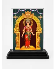 Lord Ganesha Acrylic Car Dashboard Showpiece | Double-Sided Lord Ganesha Photo Stand | 3 X 4 Inch Photo | Transparent Acrylic Frame With Black Base | Car Dashboard, Office & Table Decor (F71380)