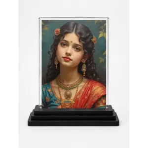 Shreee Radha Acrylic Car Dashboard Showpiece | Double-Sided Shreee Radha Photo Stand | 3 X 4 Inch Photo | Transparent Acrylic Frame With Black Base | Car Dashboard, Office & Table Decor (F71381) Shreee Radha Acrylic Car Dashboard Showpiece | Double-Sided Shreee Radha Photo Stand | 3 X 4 Inch Photo | Transparent Acrylic Frame With Black Base | Car Dashboard, Office & Table Decor (F71381)