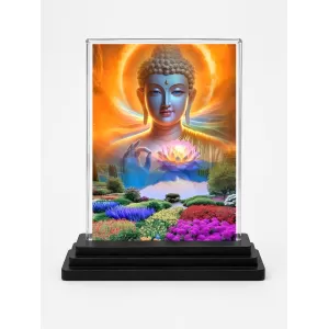 Gautama Buddha Acrylic Car Dashboard Showpiece | Double-Sided Gautama Buddha Photo Stand | 3 X 4 Inch Photo | Transparent Acrylic Frame With Black Base | Car Dashboard, Office & Table Decor (F71386) Gautama Buddha Acrylic Car Dashboard Showpiece | Double-Sided Gautama Buddha Photo Stand | 3 X 4 Inch Photo | Transparent Acrylic Frame With Black Base | Car Dashboard, Office & Table Decor (F71386)