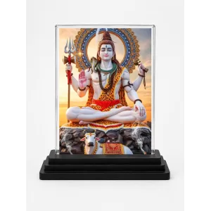 Lord Shiva Acrylic Car Dashboard Showpiece | Double-Sided Lord Shiva Photo Stand | 3 X 4 Inch Photo | Transparent Acrylic Frame With Black Base | Car Dashboard, Office & Table Decor (F71387) Lord Shiva Acrylic Car Dashboard Showpiece | Double-Sided Lord Shiva Photo Stand | 3 X 4 Inch Photo | Transparent Acrylic Frame With Black Base | Car Dashboard, Office & Table Decor (F71387)