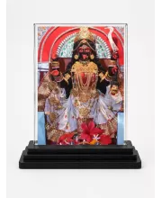 Kali Acrylic Car Dashboard Showpiece | Double-Sided Kali Photo Stand | 3 X 4 Inch Photo | Transparent Acrylic Frame With Black Base | Car Dashboard, Office & Table Decor (F71397)