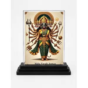 Maha Varahi Anman Acrylic Car Dashboard Showpiece | Double-Sided Maha Varahi Anman Photo Stand | 3 X 4 Inch Photo | Transparent Acrylic Frame With Black Base | Car Dashboard, Office & Table Decor (F71401) Maha Varahi Anman Acrylic Car Dashboard Showpiece | Double-Sided Maha Varahi Anman Photo Stand | 3 X 4 Inch Photo | Transparent Acrylic Frame With Black Base | Car Dashboard, Office & Table Decor (F71401)