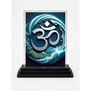 Om Acrylic Car Dashboard Showpiece | Double-Sided Om Photo Stand | 3 X 4 Inch Photo | Transparent Acrylic Frame With Black Base | Car Dashboard, Office & Table Decor (F71410) Om Acrylic Car Dashboard Showpiece | Double-Sided Om Photo Stand | 3 X 4 Inch Photo | Transparent Acrylic Frame With Black Base | Car Dashboard, Office & Table Decor (F71410)