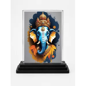 Ganesha Acrylic Car Dashboard Showpiece | Double-Sided Ganesha Photo Stand | 3 X 4 Inch Photo | Transparent Acrylic Frame With Black Base | Car Dashboard, Office & Table Decor (F71423) Ganesha Acrylic Car Dashboard Showpiece | Double-Sided Ganesha Photo Stand | 3 X 4 Inch Photo | Transparent Acrylic Frame With Black Base | Car Dashboard, Office & Table Decor (F71423)