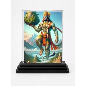 Hanuman Acrylic Car Dashboard Showpiece | Double-Sided Hanuman Photo Stand | 3 X 4 Inch Photo | Transparent Acrylic Frame With Black Base | Car Dashboard, Office & Table Decor (F71433) Hanuman Acrylic Car Dashboard Showpiece | Double-Sided Hanuman Photo Stand | 3 X 4 Inch Photo | Transparent Acrylic Frame With Black Base | Car Dashboard, Office & Table Decor (F71433)