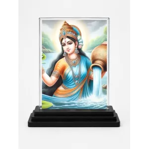 Goddess Ganga Acrylic Car Dashboard Showpiece | Double-Sided Goddess Ganga Photo Stand | 3 X 4 Inch Photo | Transparent Acrylic Frame With Black Base | Car Dashboard, Office & Table Decor (F71436) Goddess Ganga Acrylic Car Dashboard Showpiece | Double-Sided Goddess Ganga Photo Stand | 3 X 4 Inch Photo | Transparent Acrylic Frame With Black Base | Car Dashboard, Office & Table Decor (F71436)