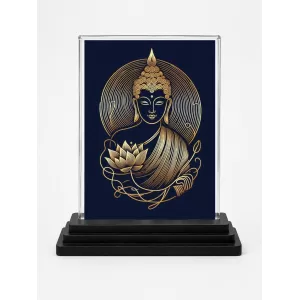 Buddha Acrylic Car Dashboard Showpiece | Double-Sided Buddha Photo Stand | 3 X 4 Inch Photo | Transparent Acrylic Frame With Black Base | Car Dashboard, Office & Table Decor (F71437) Buddha Acrylic Car Dashboard Showpiece | Double-Sided Buddha Photo Stand | 3 X 4 Inch Photo | Transparent Acrylic Frame With Black Base | Car Dashboard, Office & Table Decor (F71437)