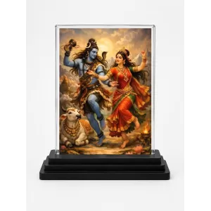 Lord Shiva And Parvati Acrylic Car Dashboard Showpiece | Double-Sided Lord Shiva And Parvati Photo Stand | 3 X 4 Inch Photo | Transparent Acrylic Frame With Black Base | Car Dashboard, Office & Table Decor (F71450) Lord Shiva And Parvati Acrylic Car Dashboard Showpiece | Double-Sided Lord Shiva And Parvati Photo Stand | 3 X 4 Inch Photo | Transparent Acrylic Frame With Black Base | Car Dashboard, Office & Table Decor (F71450)